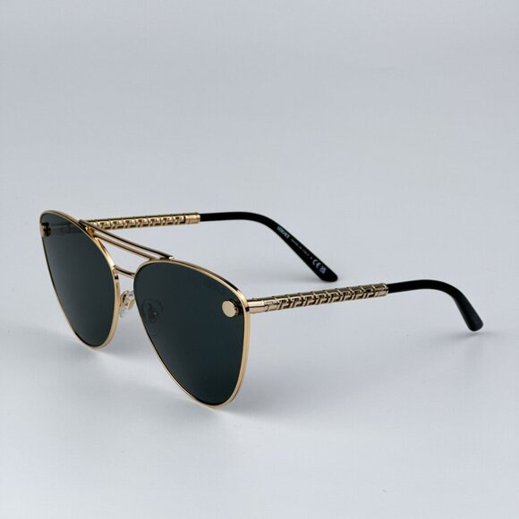 Versace VE2267 100287 BRAND NEW Sunglasses Gold Dark Gradient Pilot Unisex - Picture 6 of 10